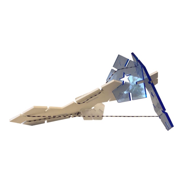 Three Dimensional Light Sculpture by Franz Betz “Cloudy Blue Sky” For Sale