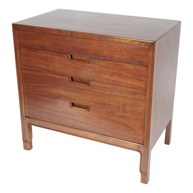 Mount Airy Janus Mid Century Walnut Lowboy Dresser For Sale