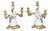 Japanese Porcelain and Gilt Bronze Falcon Candelabras, 19th Century, Set of 2 For Sale