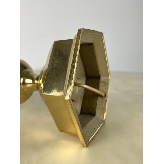 Vintage Italian Brass Table Lamps, 1980s, Set of 3 For Sale - Image 13 of 18