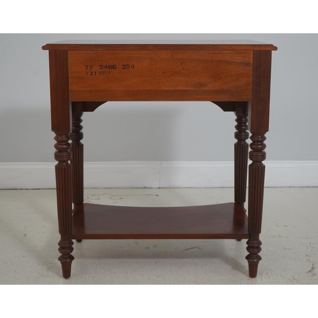Pair of Ethan Allen Mahogany Two-Tier Nightstands For Sale - Image 16 of 18
