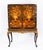 Antique Black Lacquered Marquetry Cocktail Cabinet on Stand, 1930s For Sale - Image 3 of 15