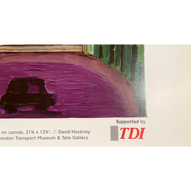 David Hockney Tate Gallery Centenary `1897 to 1997, Tate Gallery by Bus or Tube Poster For Sale - Image 4 of 6