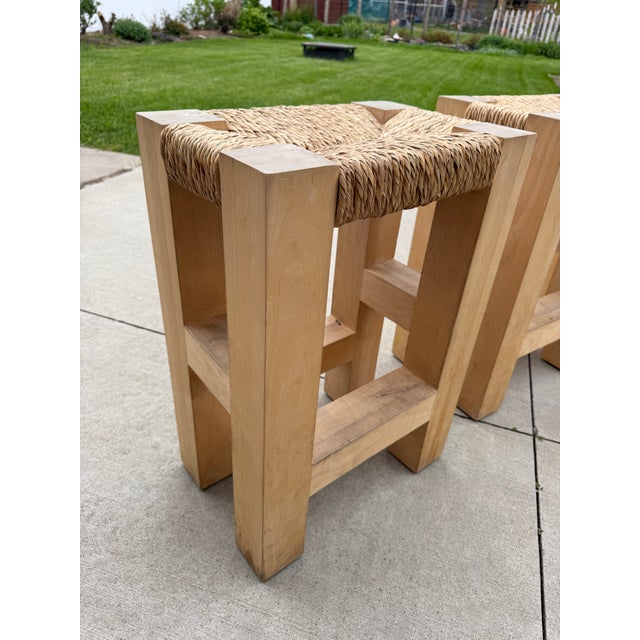 Landon Cole Custom Furniture Bar Stools (Inspired by James Perse "Helena Bar Stool") For Sale - Image 14 of 17