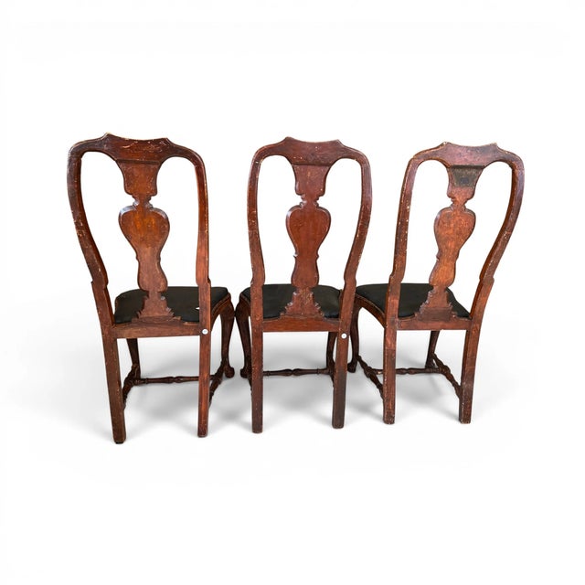 18th Century Rococo Set of 6 Painted Dining Chairs From Lucca For Sale - Image 4 of 10