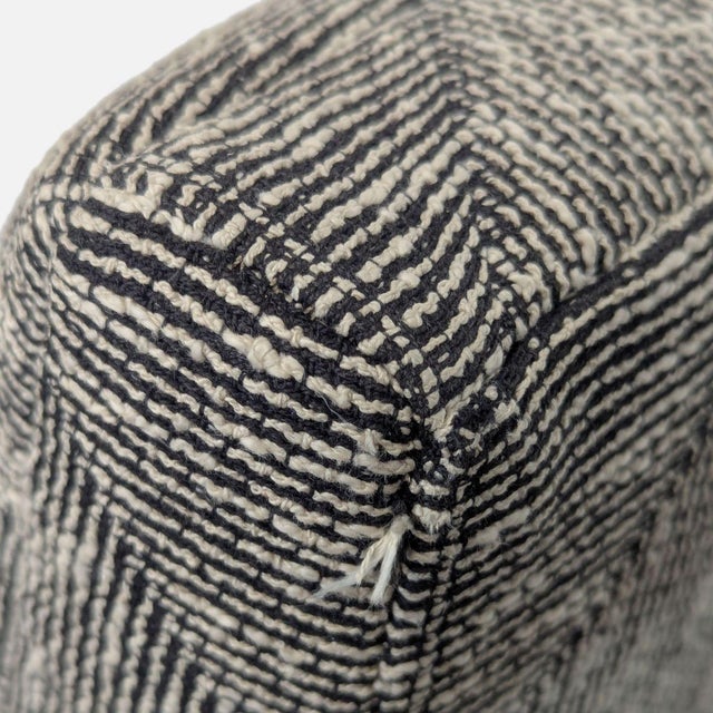 Ted Boerner Lex Lounge Chair With Patterned Upholstery and Wood Arms For Sale - Image 9 of 9