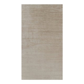 Rug & Kilim’s Oversized Modern Textural Rug in Beige-Brown Stripes and Striae - 11x20 For Sale
