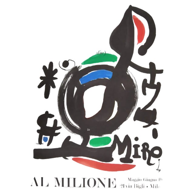 Joan Miro, Galleria Il Milione: Presentation of the Volumes by Juan Perucho, 1969, Lithograph, Framed For Sale