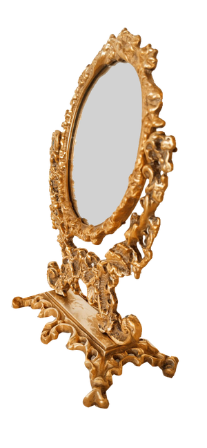 Adjustable Dressing Table Mirror in Brass