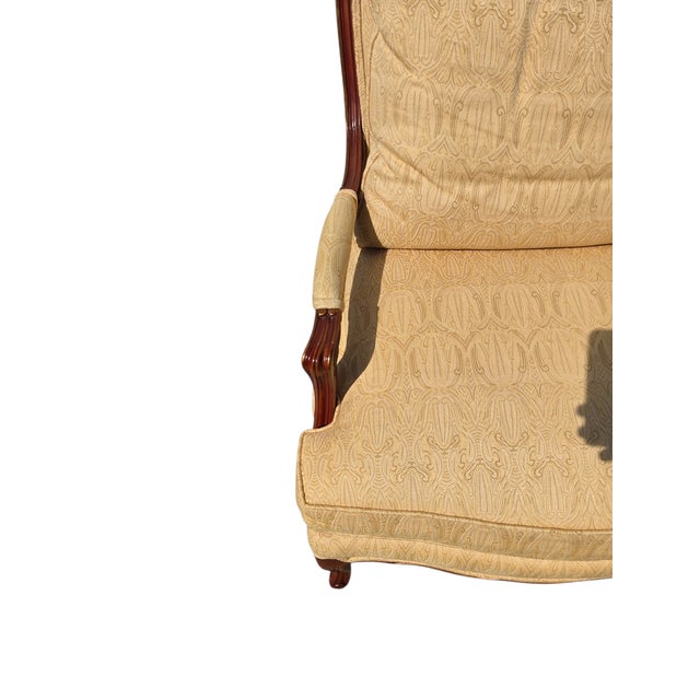 Wood Thomasville TRS Furniture Inc. Armchair Regency Bergere Lounge Chair Louis XV For Sale - Image 7 of 15