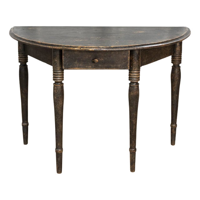 19th Century Swedish Demi Lune Console Table Circa 1860 For Sale