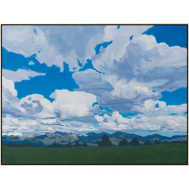 The Rhythm of the Sky by Michael Magrin | Oil on Linen Mountain Landscape With Clouds For Sale
