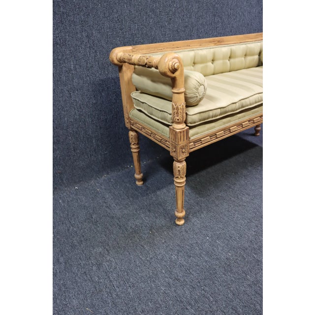 Mid 20th Century Louis XVI Style Carved Bench For Sale - Image 5 of 8