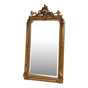 French Style Gold Angels Wall Mirror