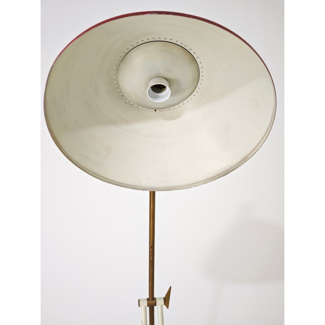 Vintage Floor Lamp in Red Marble with Brass and Metal from Stilnovo, 1950 For Sale - Image 15 of 17