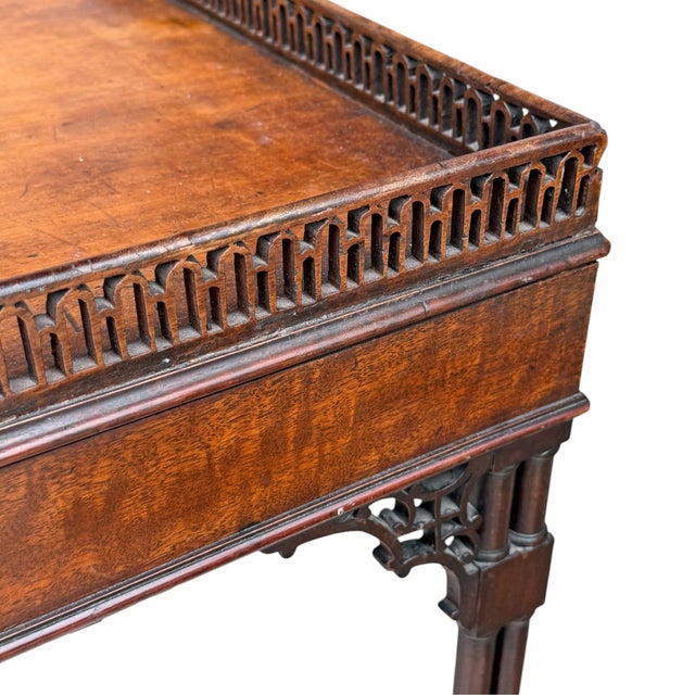 Late 19th Century English Mahogany Chinese Chippendale Silver Table For Sale - Image 10 of 18