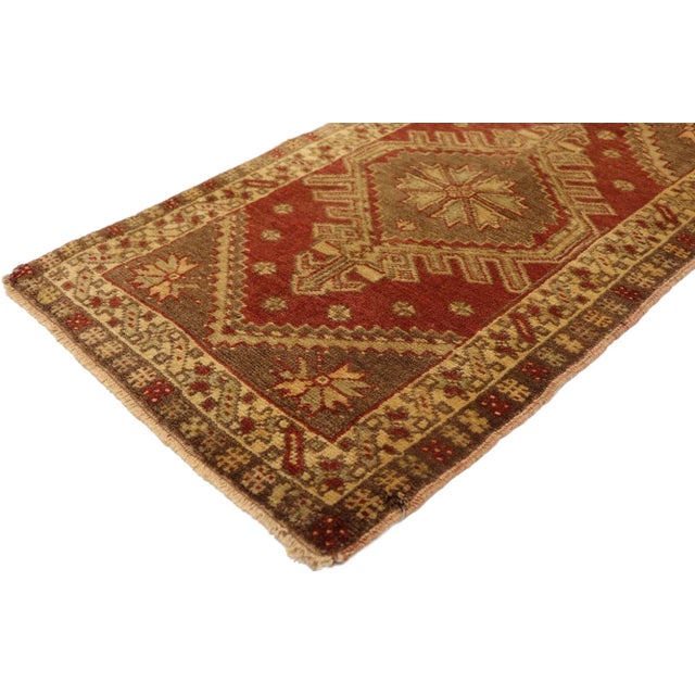 50797 Vintage Turkish Yastik Rug, 01'06 X 02'11. Vintage Turkish Yastik rugs are the creme de la creme of small Anatolian...