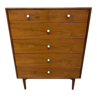 Mid-Century Modern Drexel Declaration Walnut High Chest For Sale