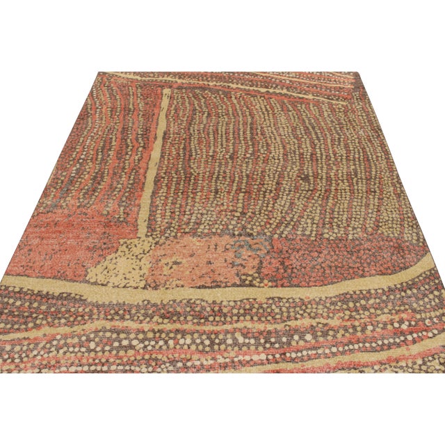 Contemporary Rug & Kilim’s Meadow Rug in Brown and Red, 10x14 For Sale - Image 3 of 6