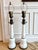 Early 20th Century White Milk Glass & Patinated Brass Table Lamps - a Pair For Sale In Chicago - Image 6 of 6