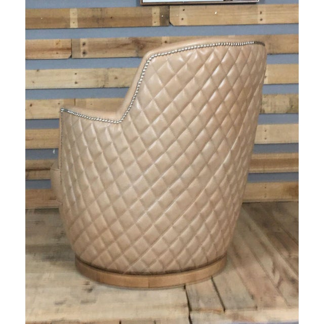 2020s Jhs Candace Gaston Leather Swivel Chair For Sale - Image 5 of 9