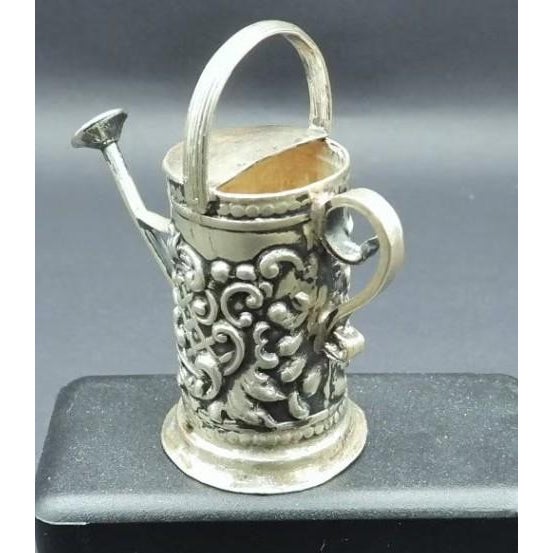 This marvelous antique 1800s miniature watering can is created in gorgeous continental silver and is either French or...