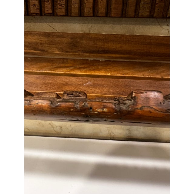 Wood Primitive Pine Hanging Shelf For Sale - Image 7 of 14
