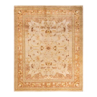 Eclectic, One-of-a-Kind Hand-Knotted Area Rug - Ivory, 8' 3" x 10' 0" For Sale
