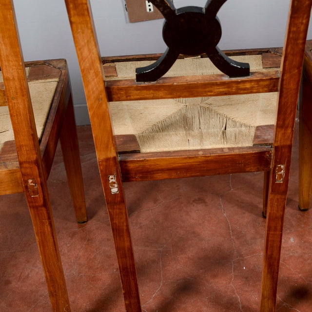 19th Century Wooden Chairs, Set of 4 For Sale - Image 17 of 18