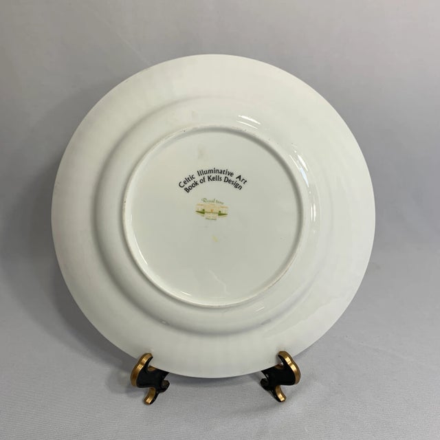 This item is a show piece finely scalloped ornamental plate trimmed in gold made in Ireland in the '70s designed by Celtic...