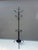 Antique Art Nouveau Wrought Iron Hall Stand with Umbrella Tray and Cast Paw Feet, 1900 For Sale - Image 9 of 9