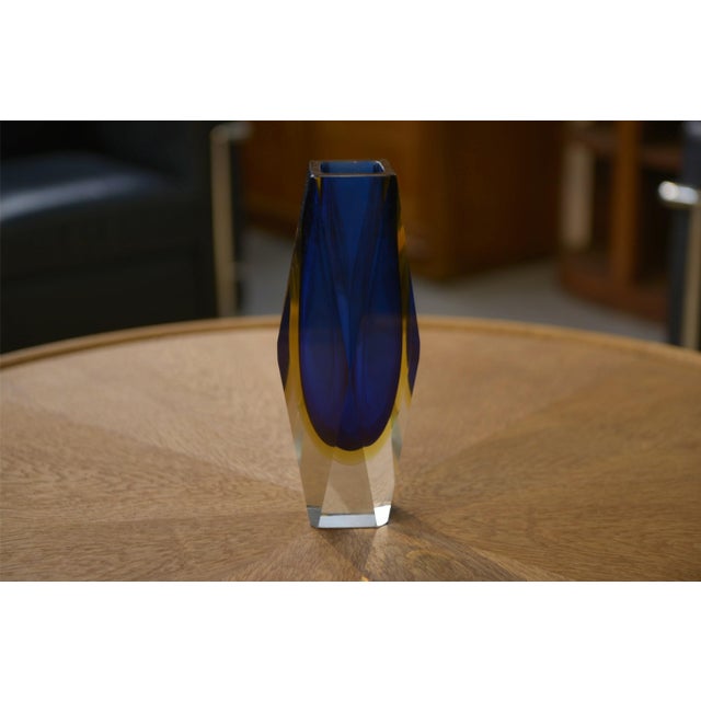 Flavio Poli Large Sommerso Murano Glass Vase by Flavio Poli for Alessandro Mandruzzato, 1970s For Sale - Image 4 of 6