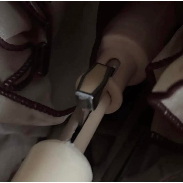 French “Shit, It’s Raining” Merde, Il Pleut 1940s French Ruffled Umbrella With Handwritten Inscription For Sale - Image 3 of 3