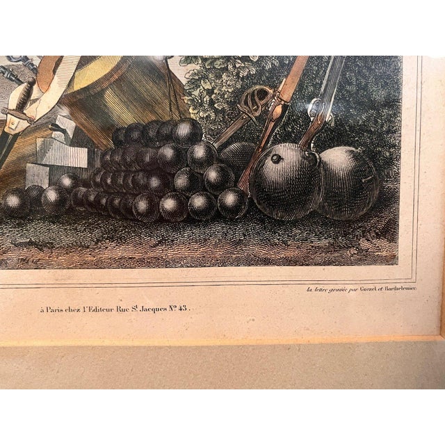 c.1850 Victor Levasseur Hand-Colored Map Dept De La Moselle Antique Framed For Sale In San Francisco - Image 6 of 12
