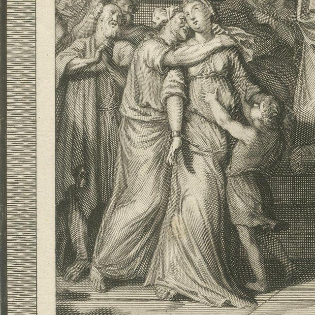 Pieter Mortier, Susanna and the Elders and Susanna Delivered by Daniel, 1700, Engraving For Sale - Image 4 of 12