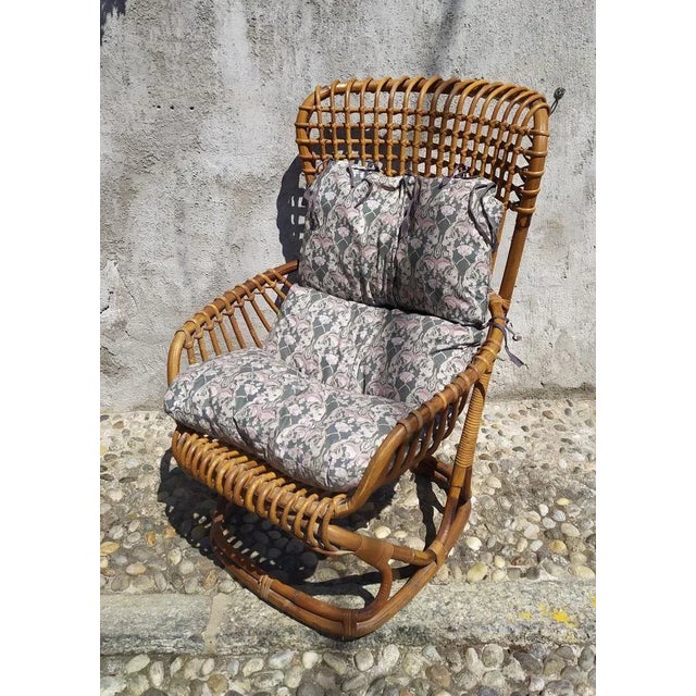 Bamboo Armchair, 1950s For Sale - Image 4 of 11