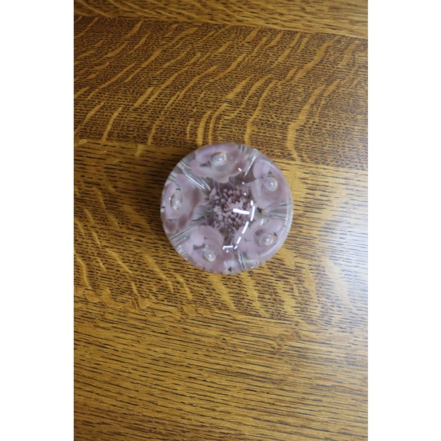Art Glass Pink Floral Bouquet Paperweight For Sale In Philadelphia - Image 6 of 6