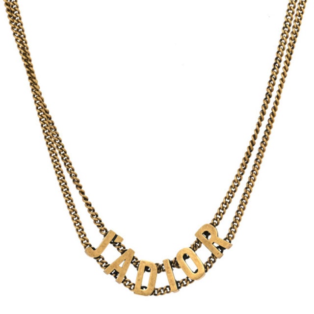 Modern Christian Dior J'adior Choker Necklace in Aged Gold For Sale - Image 3 of 4