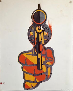 Aldo Valdez, Street Art Mixed Media Painting "Bang" Graffiti Style California Latino Artist, 2003-2006