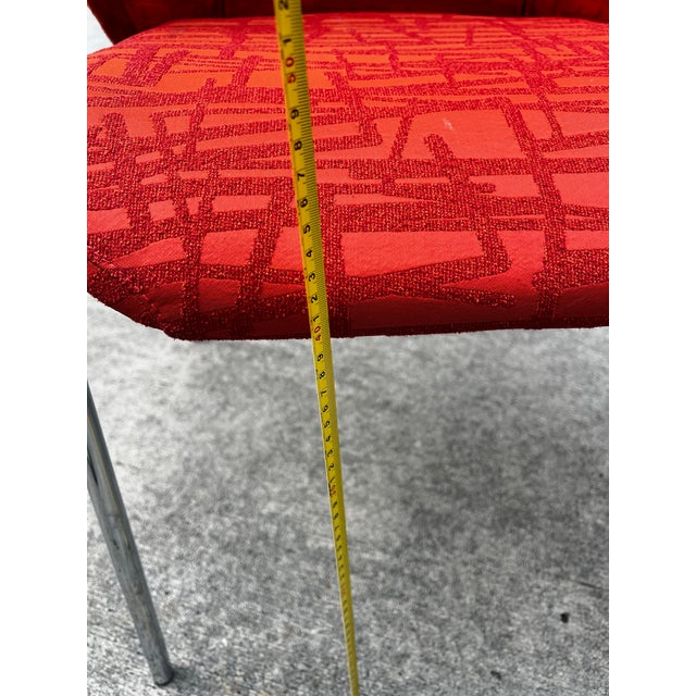 1970s Pair of Red Abstract Coalesse Steelcase Accent Chairs For Sale - Image 11 of 11