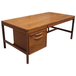Vintage Mid-Century Modern Walnut Jens Risom Desk