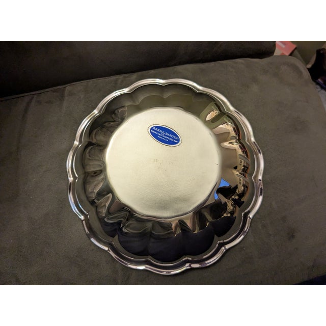 Mid-Century Modern Vintage Mint Mid-Century Reed & Barton "Holiday" 175 Minimalist Silverplate Bowl For Sale - Image 3 of 5