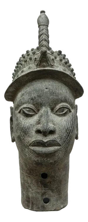 Benin Yoruba Artist, Queen Head Ife Sculpture, 1890s-1910s, Bronze