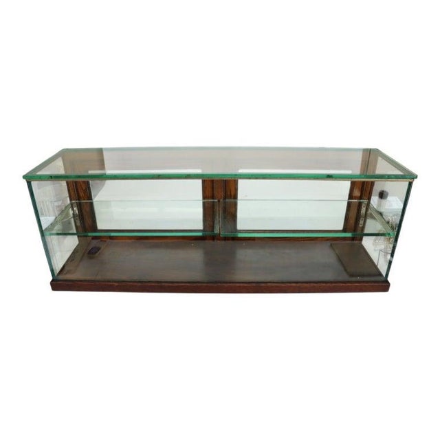 Arts & Crafts Antique Oak & Beveled Glass Country Store Table Top Candy Display Case C1910 For Sale - Image 3 of 10