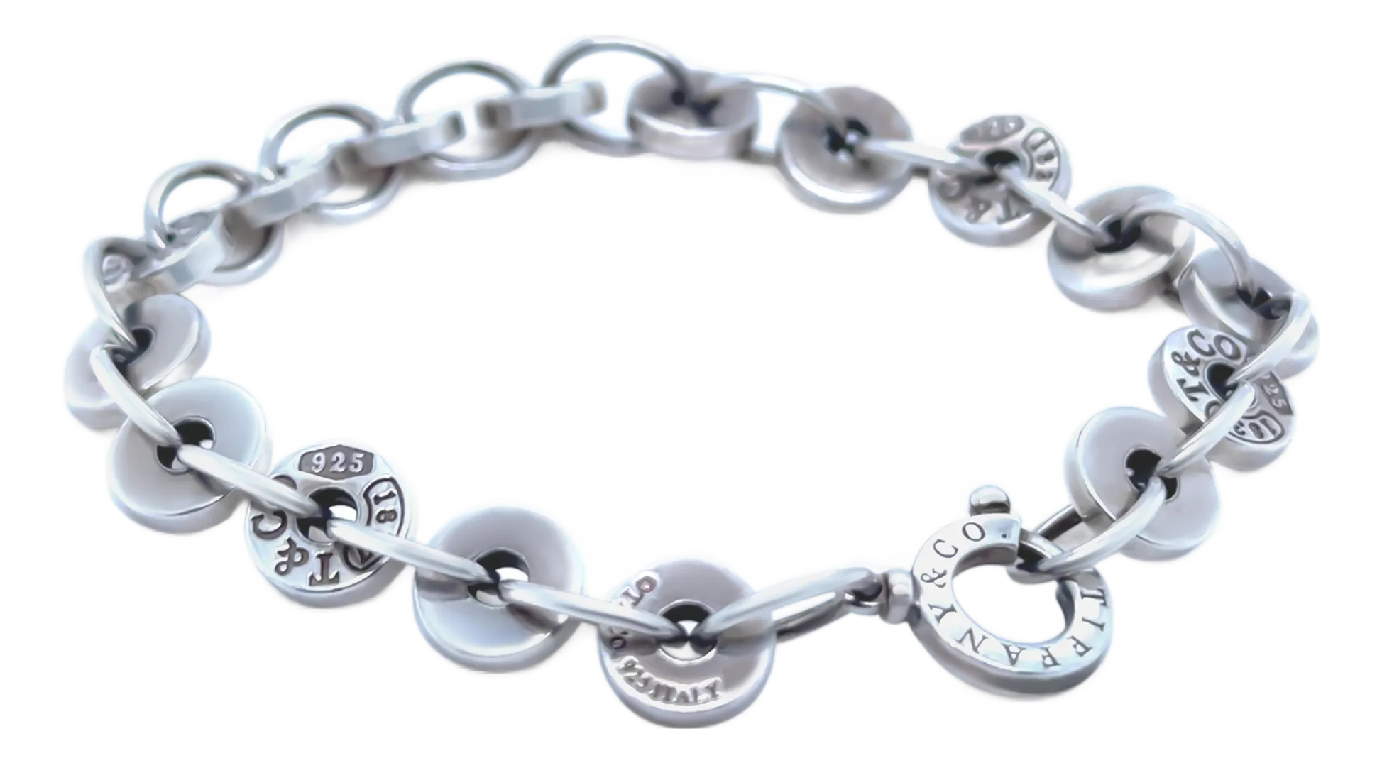 Tiffany & Co. 1837 Circle Sterling Silver Bracelet 25g | Chairish
