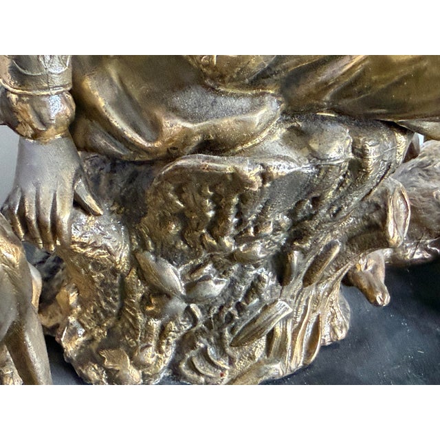Adrien Étienne Gaudez French Bronze Hunter With Dogs and Rifle, “Hors Concours,” Late 19th Century For Sale - Image 10 of 11