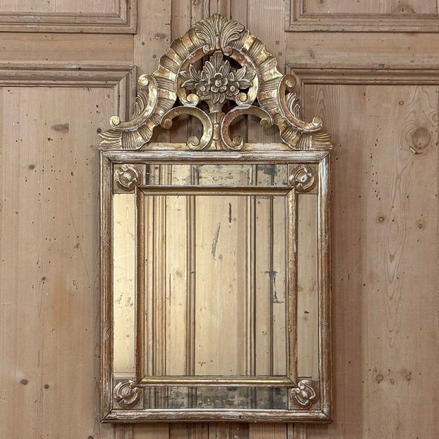 Late 18th Century 18th Century Italian Neoclassical Period Hand-Carved Giltwood Mirror For Sale - Image 5 of 16