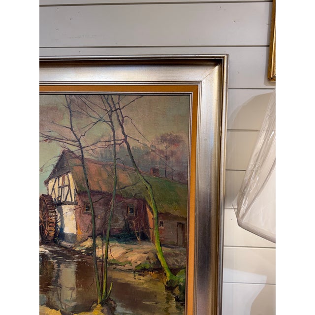 20th Century Watermill Oil Painting For Sale In Nashville - Image 6 of 10