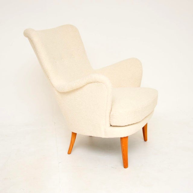 Mid-Century Modern Vintage Swedish Armchair attributed to Carl Malmsten, 1960s For Sale - Image 3 of 9