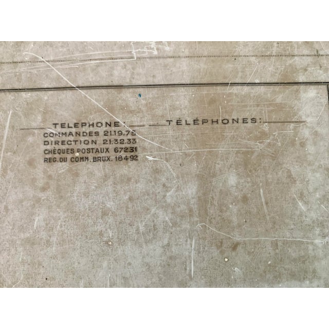 Early 19th Century Early 19th Century Antique Belgium Lithographic Limestone Printing Block for a Brasserie in Anderlecht-Bruxelles For Sale - Image 5 of 12